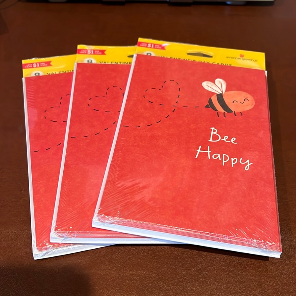 NWT American Greetings Valentine’s Day cards 3 packs of 8 cards and envelopes